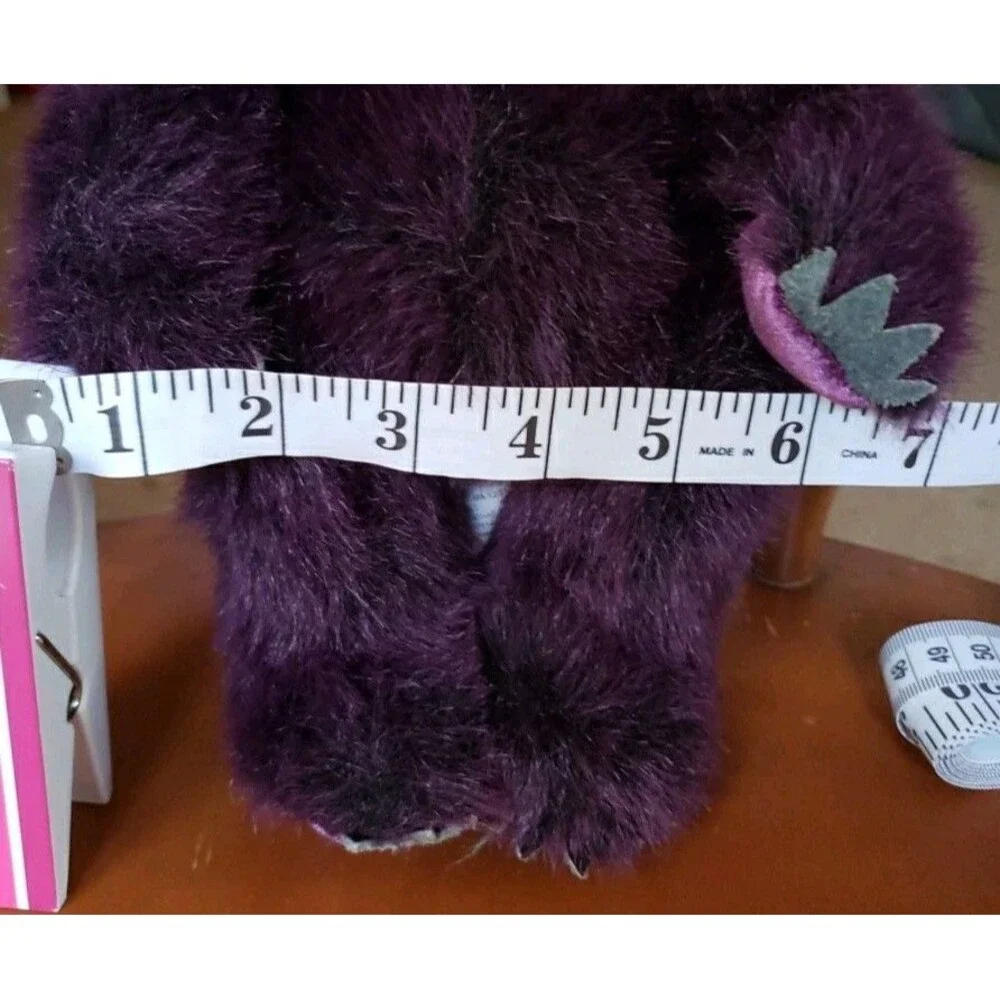 VTG Vermont Teddy Bear Co. PURPLE Jointed Bearanimal Plush The Dinobear RARE